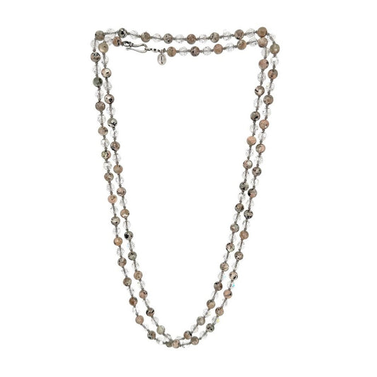 CHAN LUU Semi-Precious Necklace or Wrap Bracelet Clear & Natural