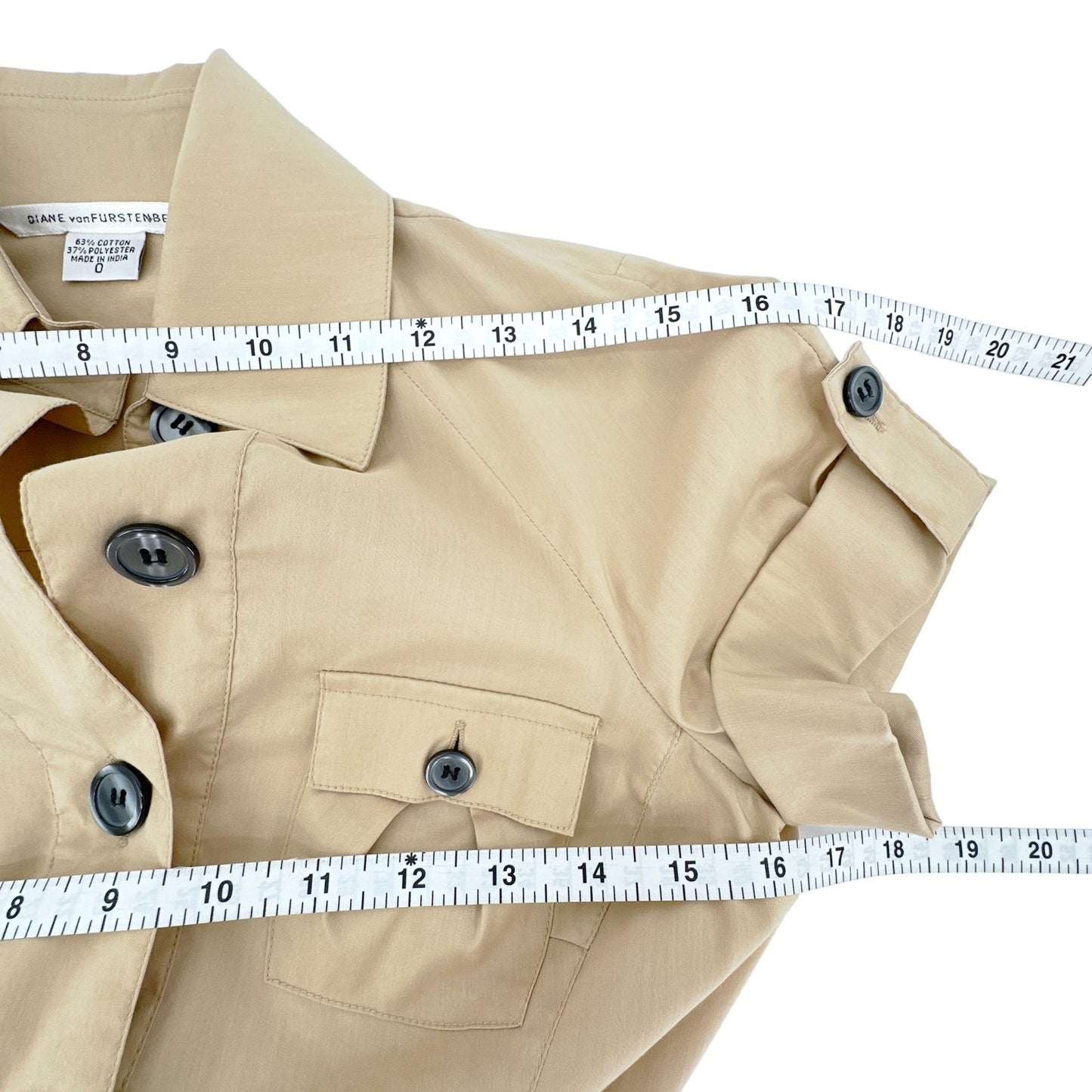 DIANE Von FURSTENBERG DVF Clive Safari Dress Size 0