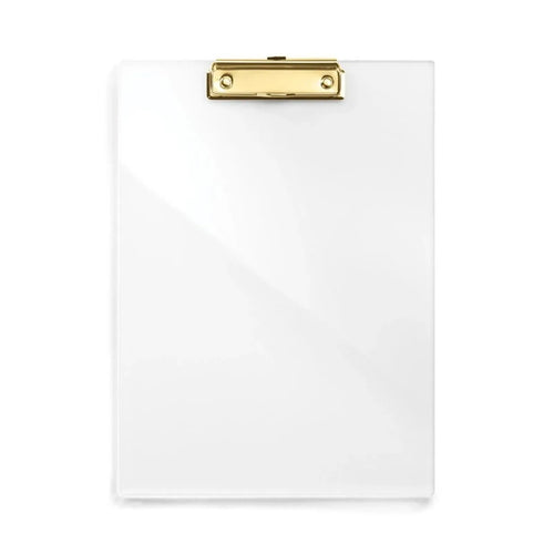 RUSSELL+HAZEL Acrylic + Gold Clear Clipboard - flyKAMP