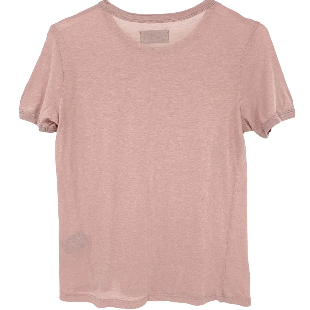 RtA Quinton Ringer Tee Shirt in Blush S - flyKAMP