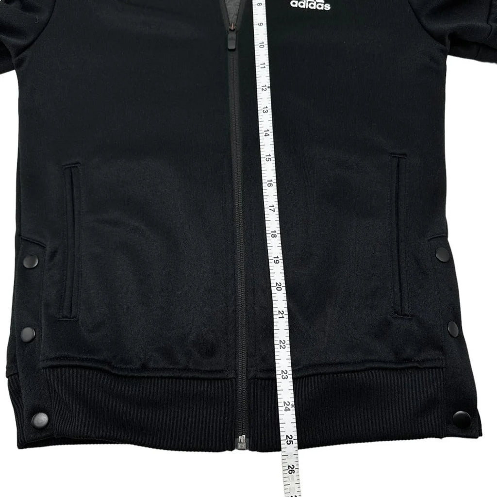 ADIDAS Tricot Snap Track Full Zip Sweatshirt Black XS - flyKAMP