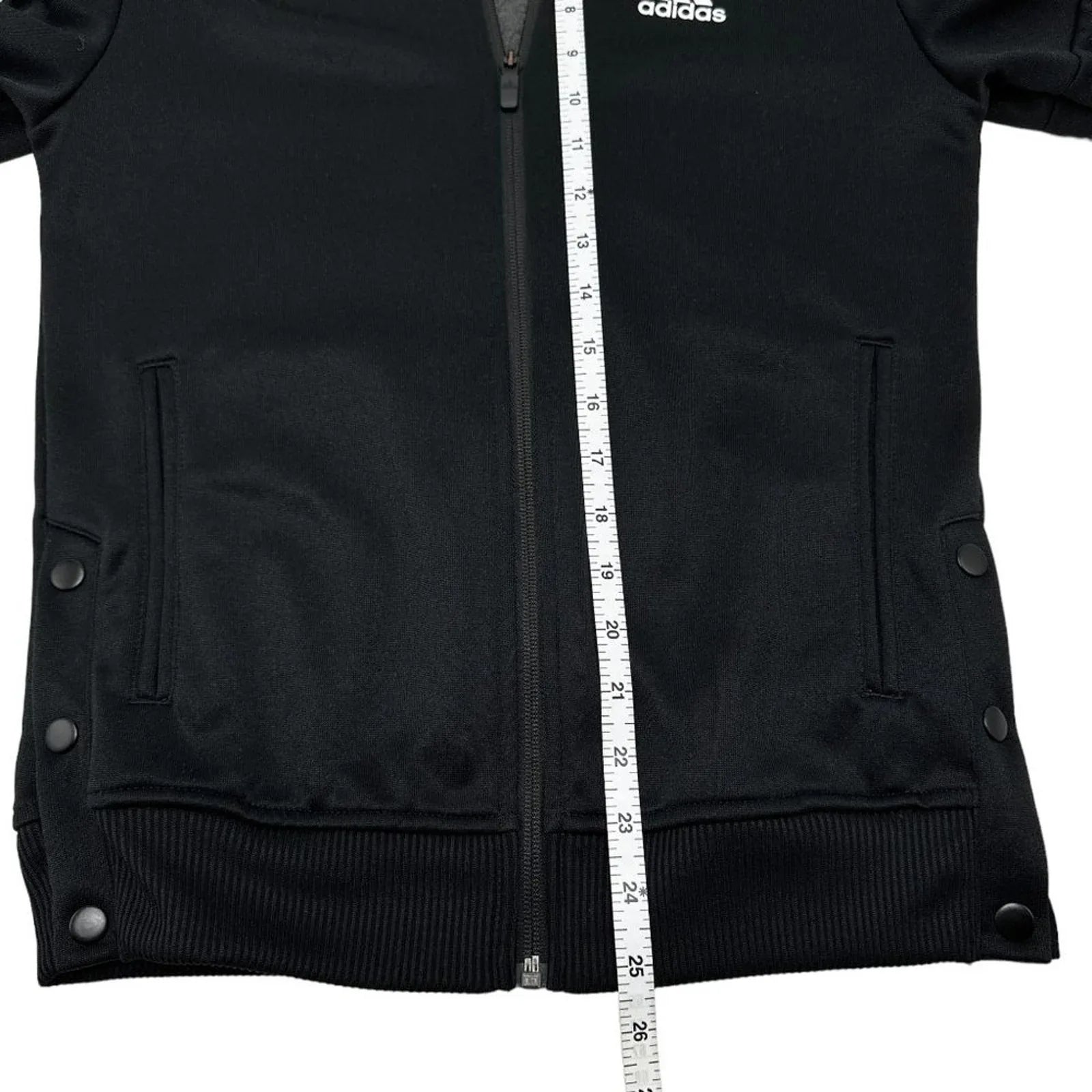 ADIDAS Tricot Snap Track Full Zip Sweatshirt Black XS - flyKAMP