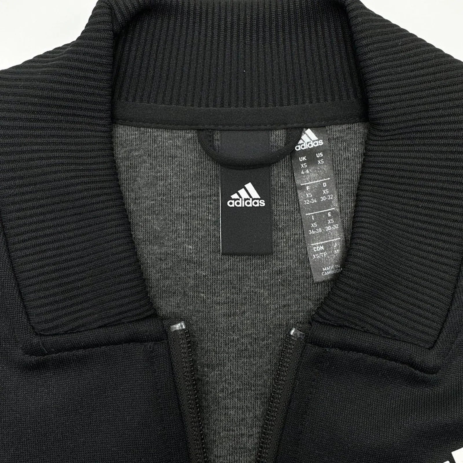 ADIDAS Tricot Snap Track Full Zip Sweatshirt Black XS - flyKAMP