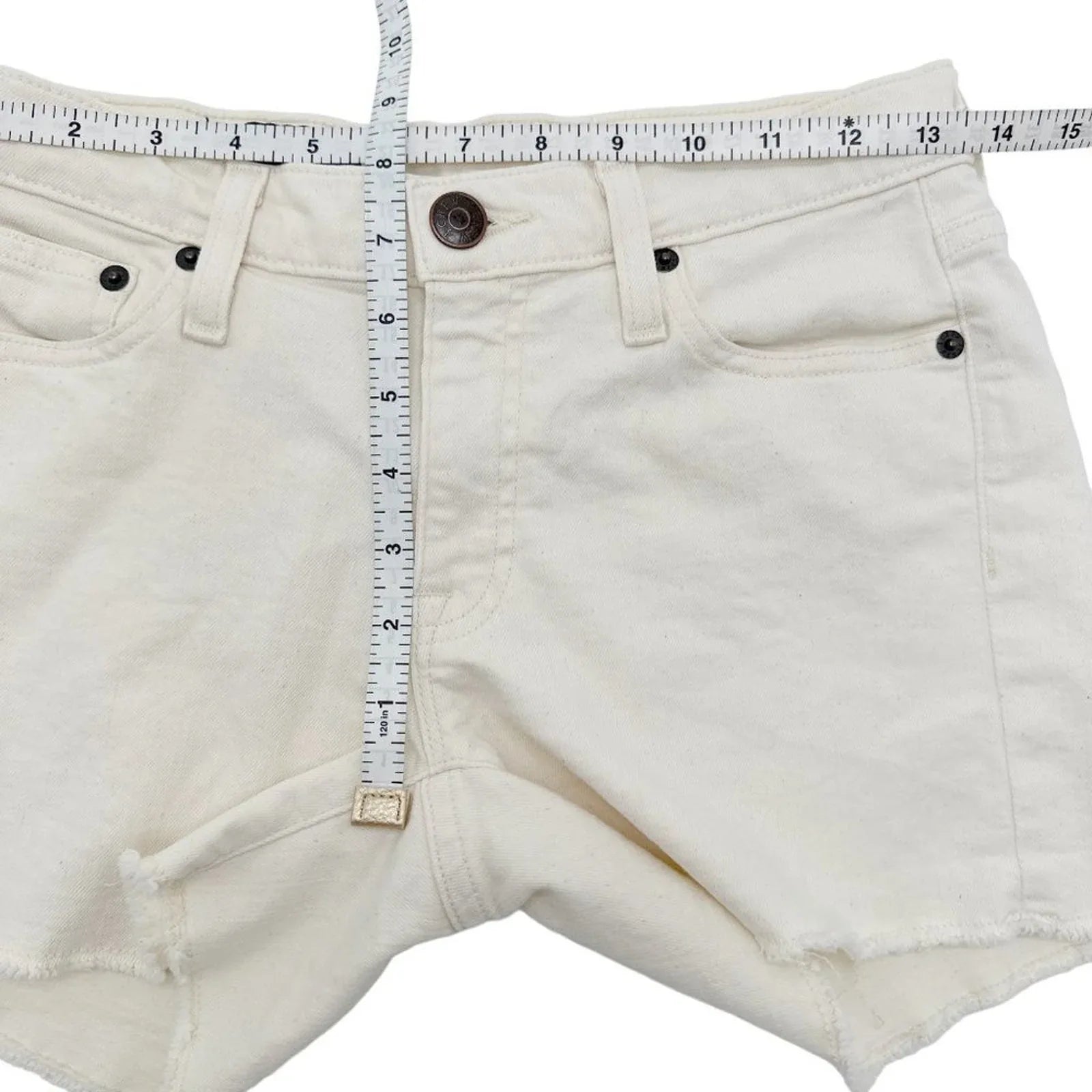 J.CREW Denim Short in Ecru 24 - flyKAMP