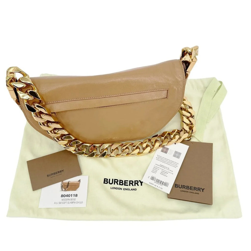 BURBERRY Small Soft Olympia Bag in Modern Beige - flyKAMP