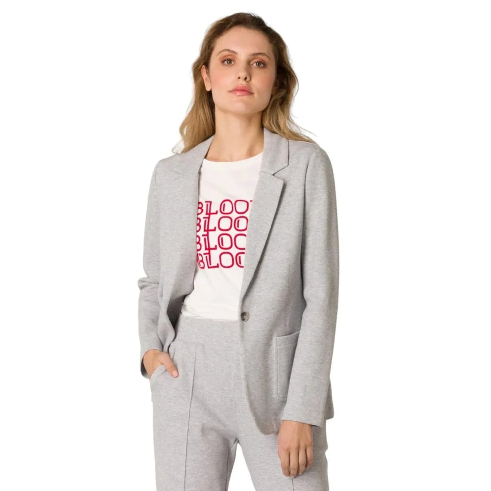 YEST Sweatshirt Blazer in Light Grey 2 - flyKAMP