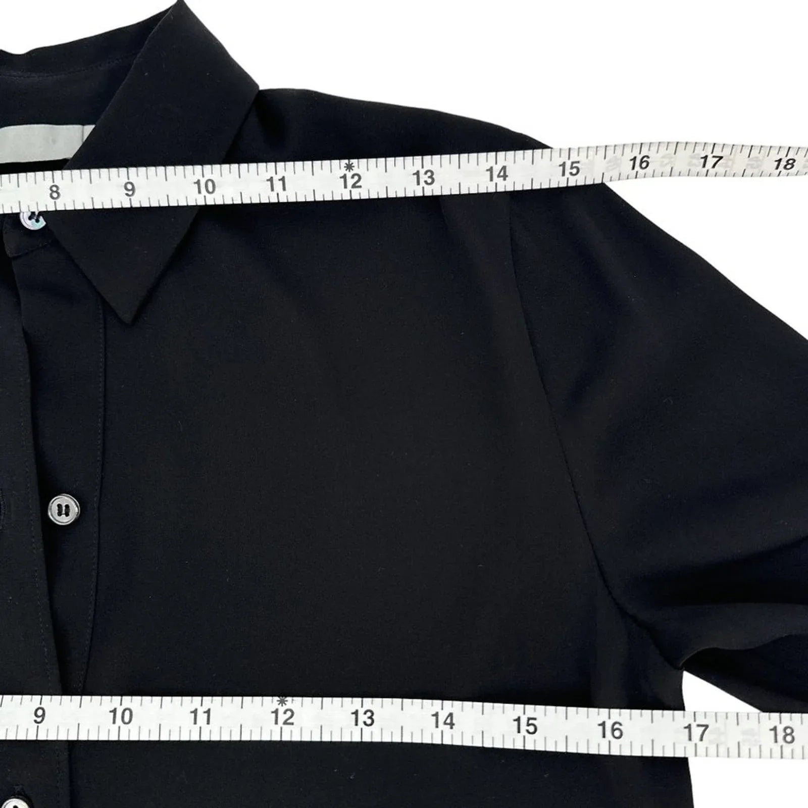 VINCE Slim Fitted Popover Shirt Black 2 - flyKAMP