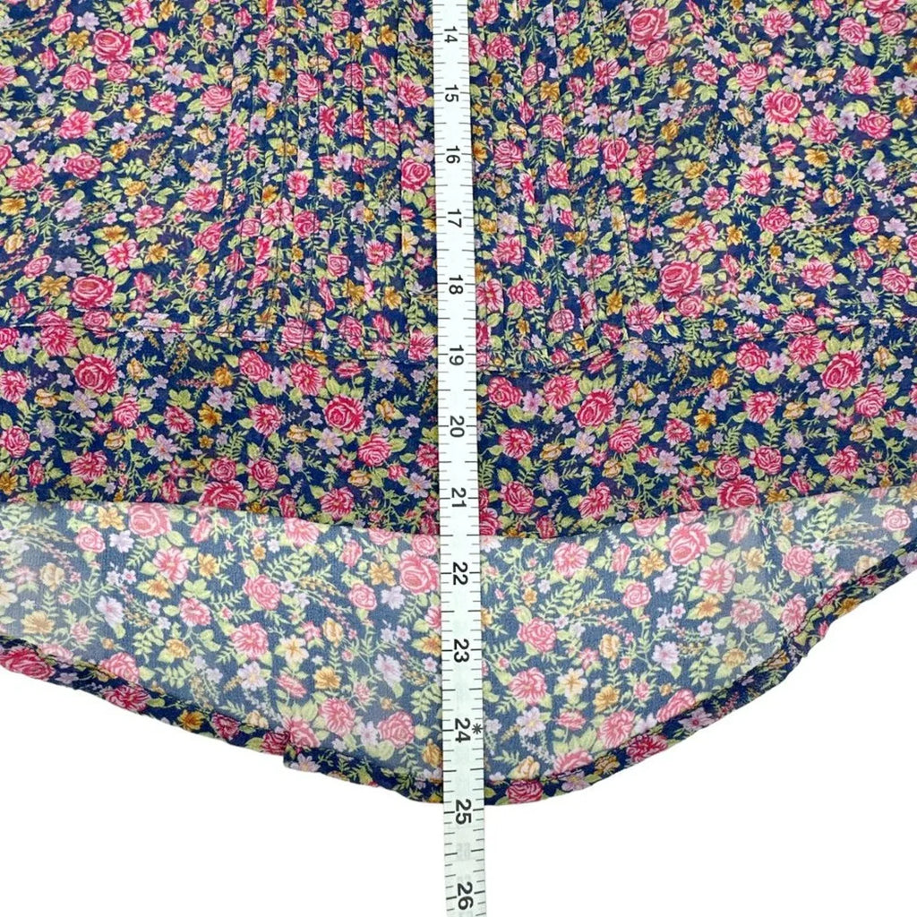 ANTHROPOLOGIE One Fine Day Floral Silk Blouse XS - flyKAMP