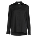 VINCE Slim Fitted Popover Shirt Black 2 - flyKAMP
