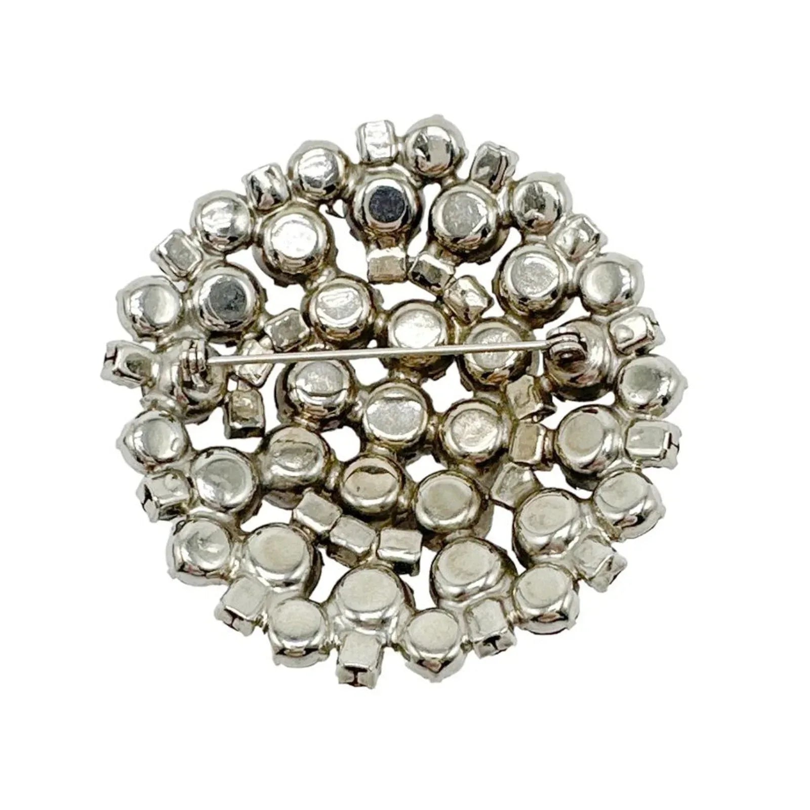 BROOCH Vintage Ruby Red Rhinestone Dome - flyKAMP
