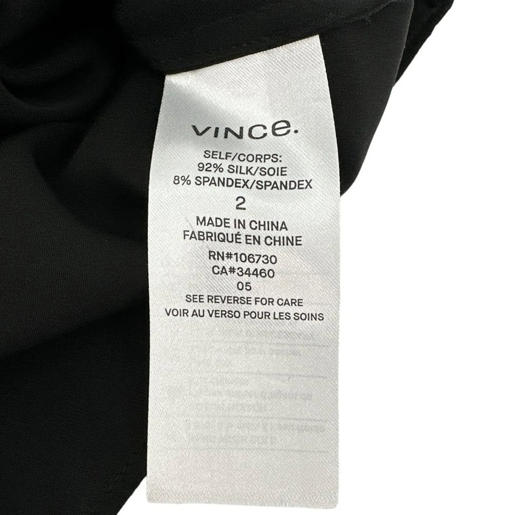 VINCE Slim Fitted Popover Shirt Black 2 - flyKAMP