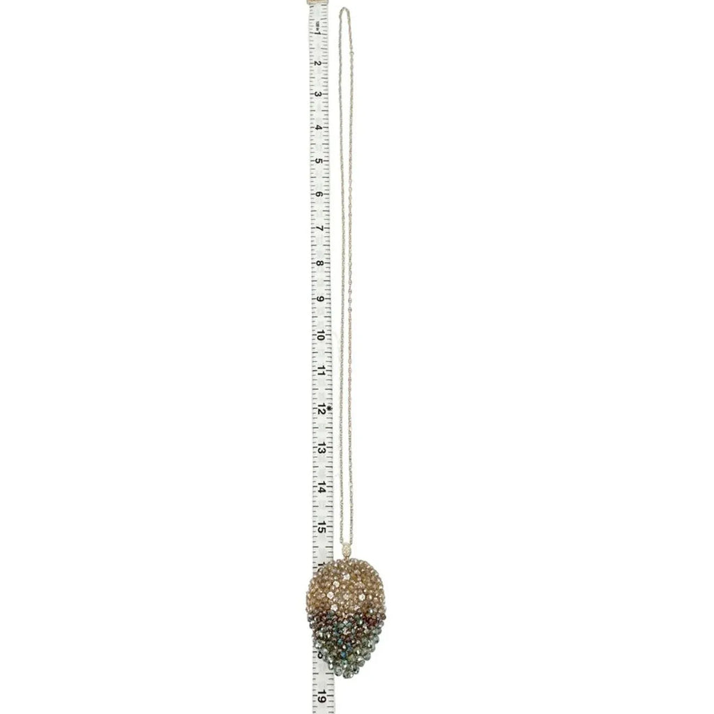 THEIA Jewelry Long Leaf Drop Pendant Necklace in Gold Green - flyKAMP