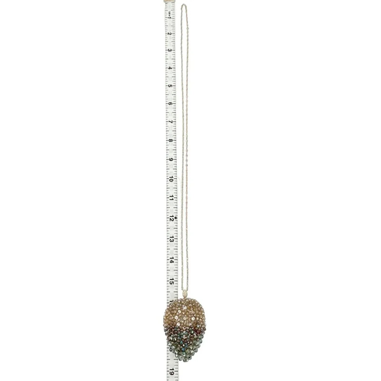 THEIA Jewelry Long Leaf Drop Pendant Necklace in Gold Green - flyKAMP