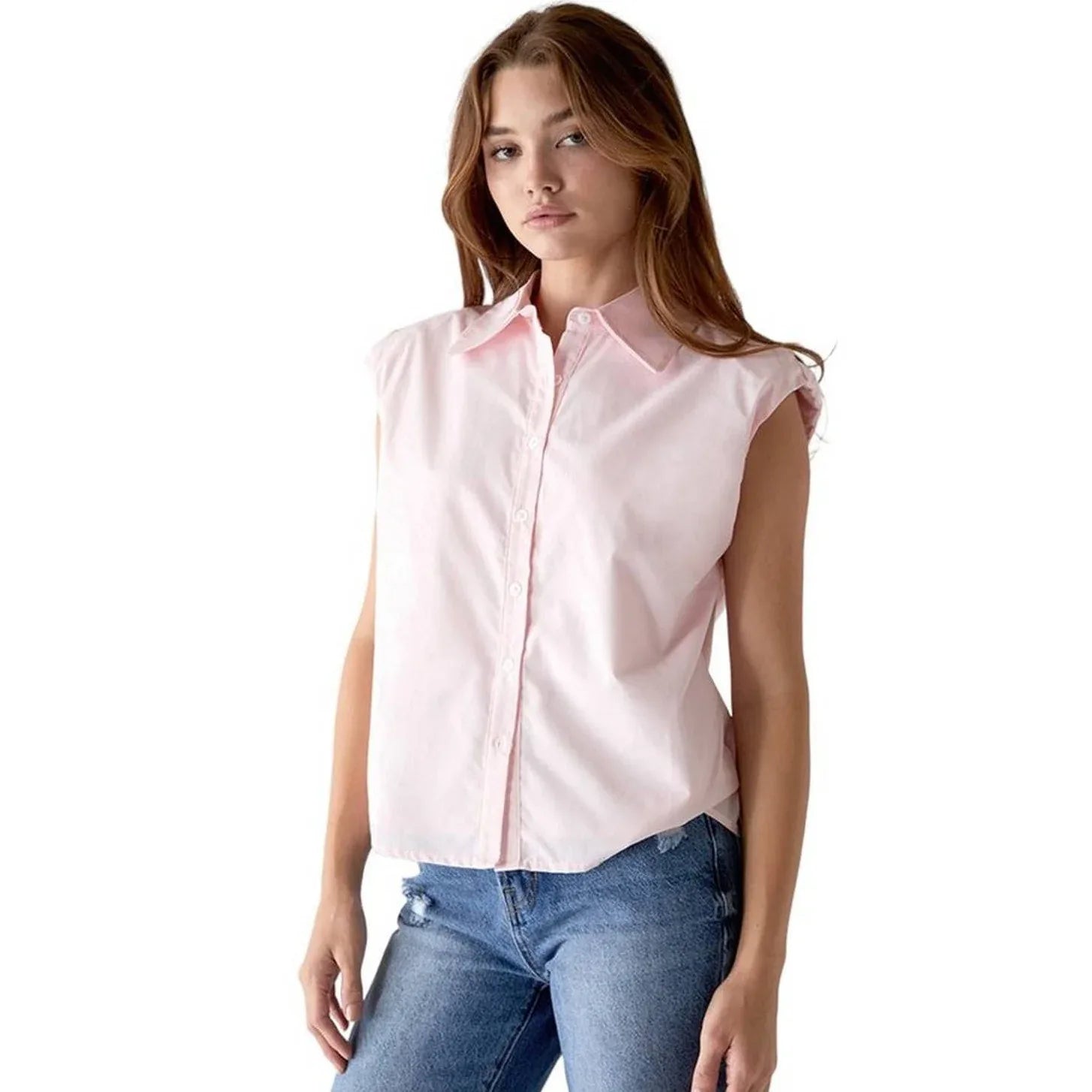 EN SAISON Boxy Blouse in Pink S - flyKAMP