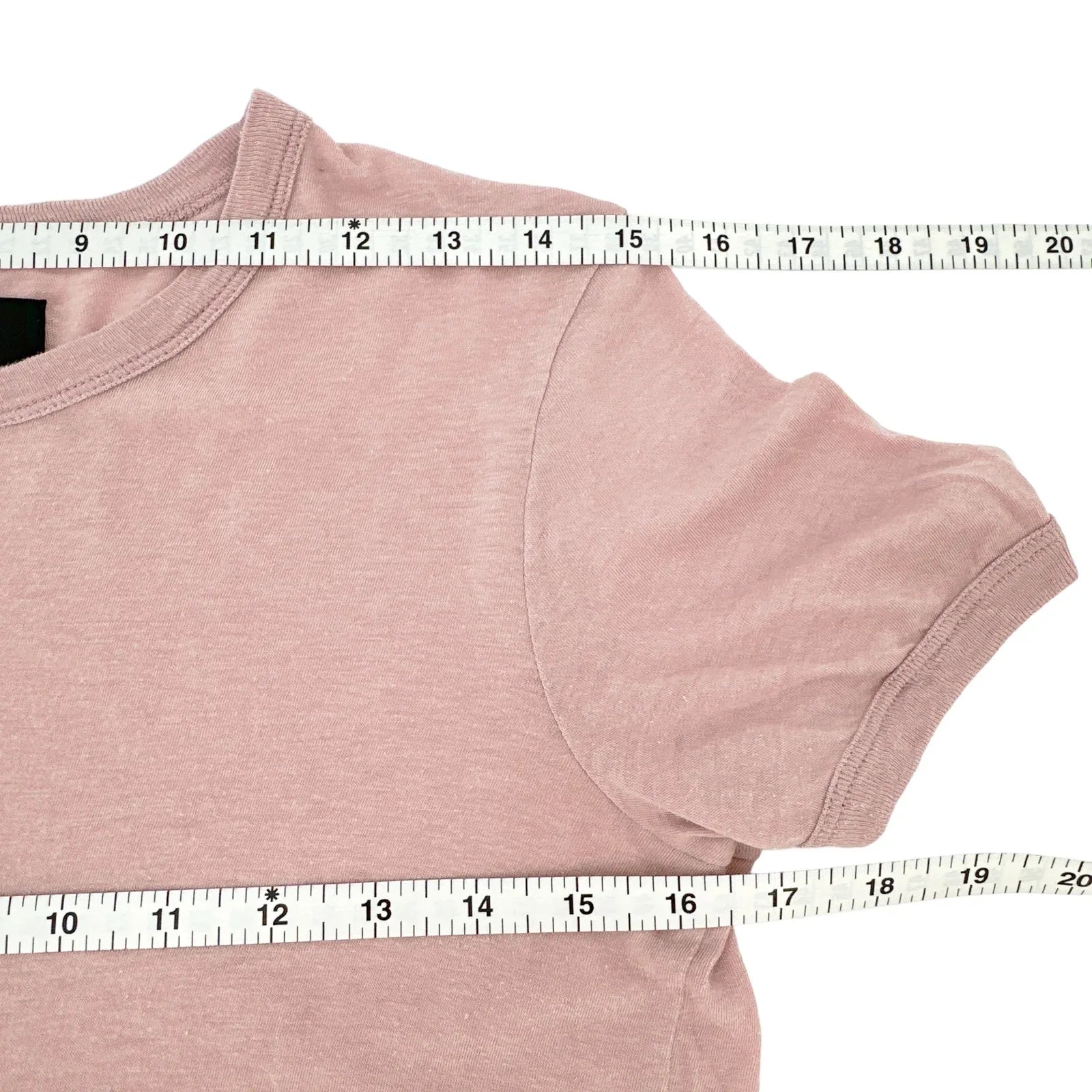 RtA Quinton Ringer Tee Shirt in Blush S - flyKAMP