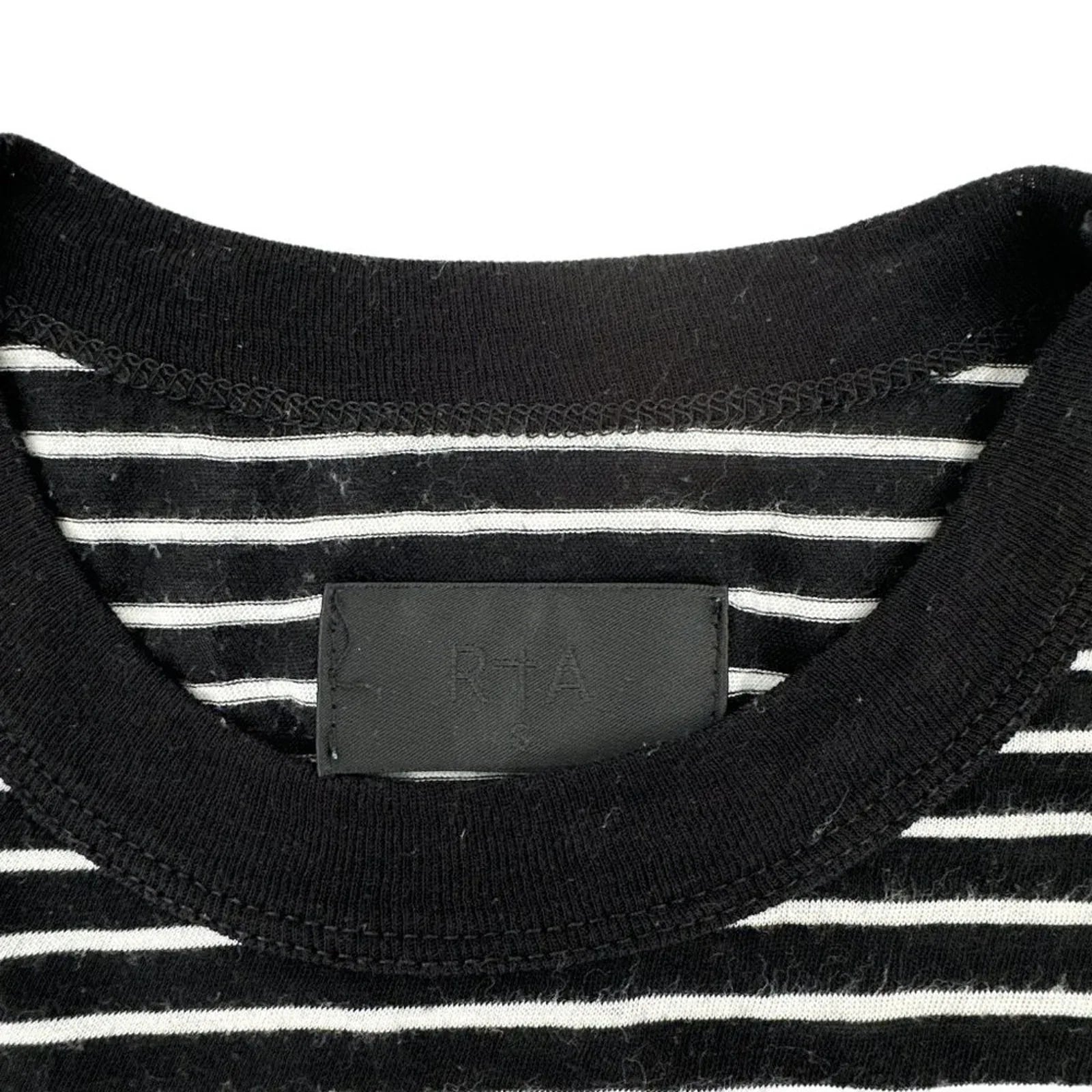 RtA Quinton Tee Black Stripe S - flyKAMP