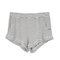 MAISON DU SOIR Elody Sleep Short in Off White & Chocolate Stripe XS - flyKAMP
