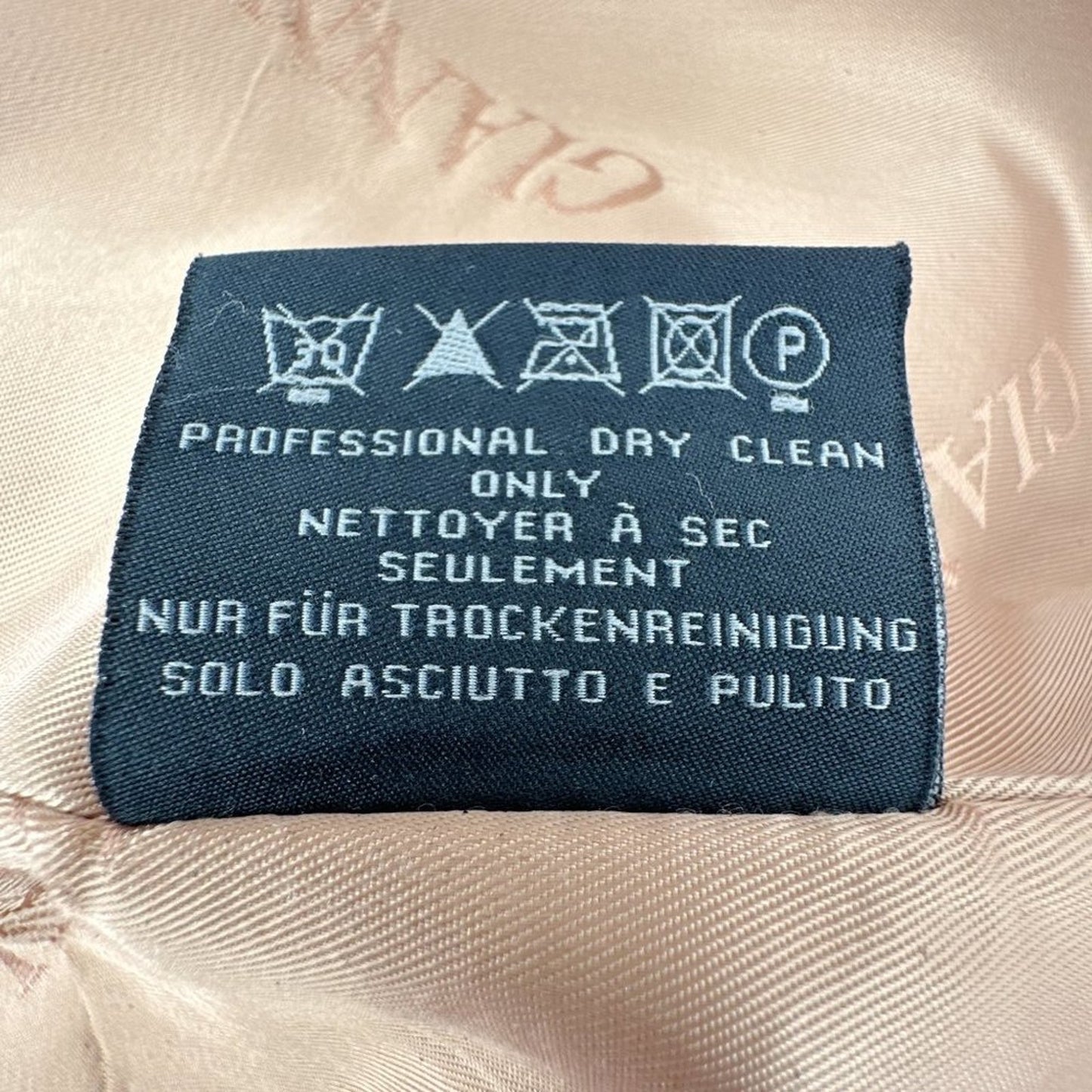 GIANNI FERAUD Slimline Mini Boucle Coat with Upturned Collar in Salmon 6|S