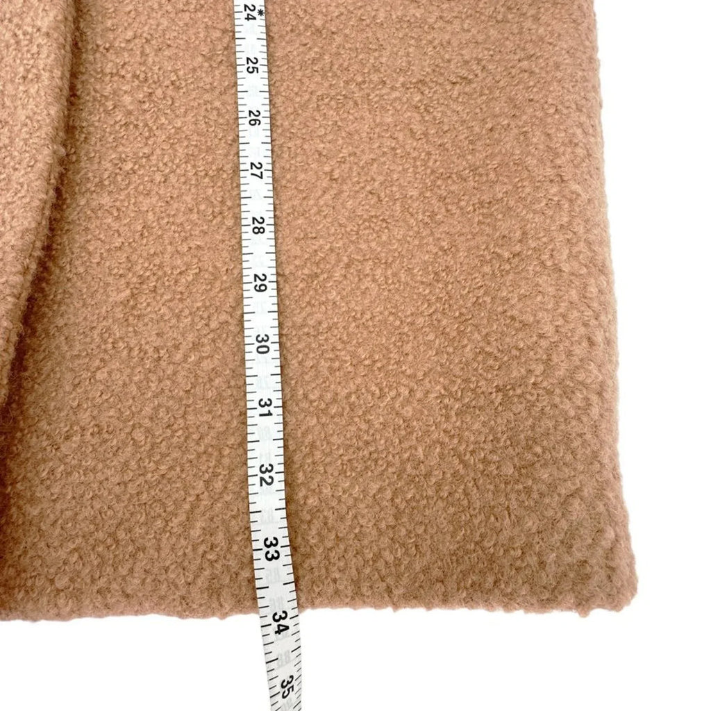 GIANNI FERAUD Slimline Mini Boucle Coat with Upturned Collar in Salmon 6|S - flyKAMP