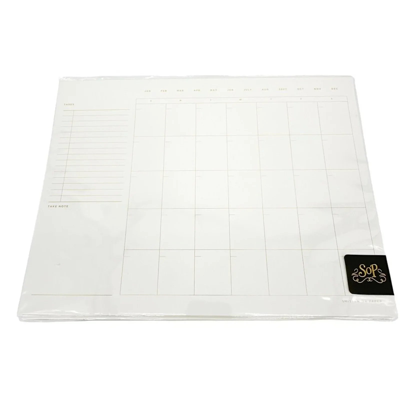 SMITTEN on PAPER Open Dated Desk Calendar in White - flyKAMP