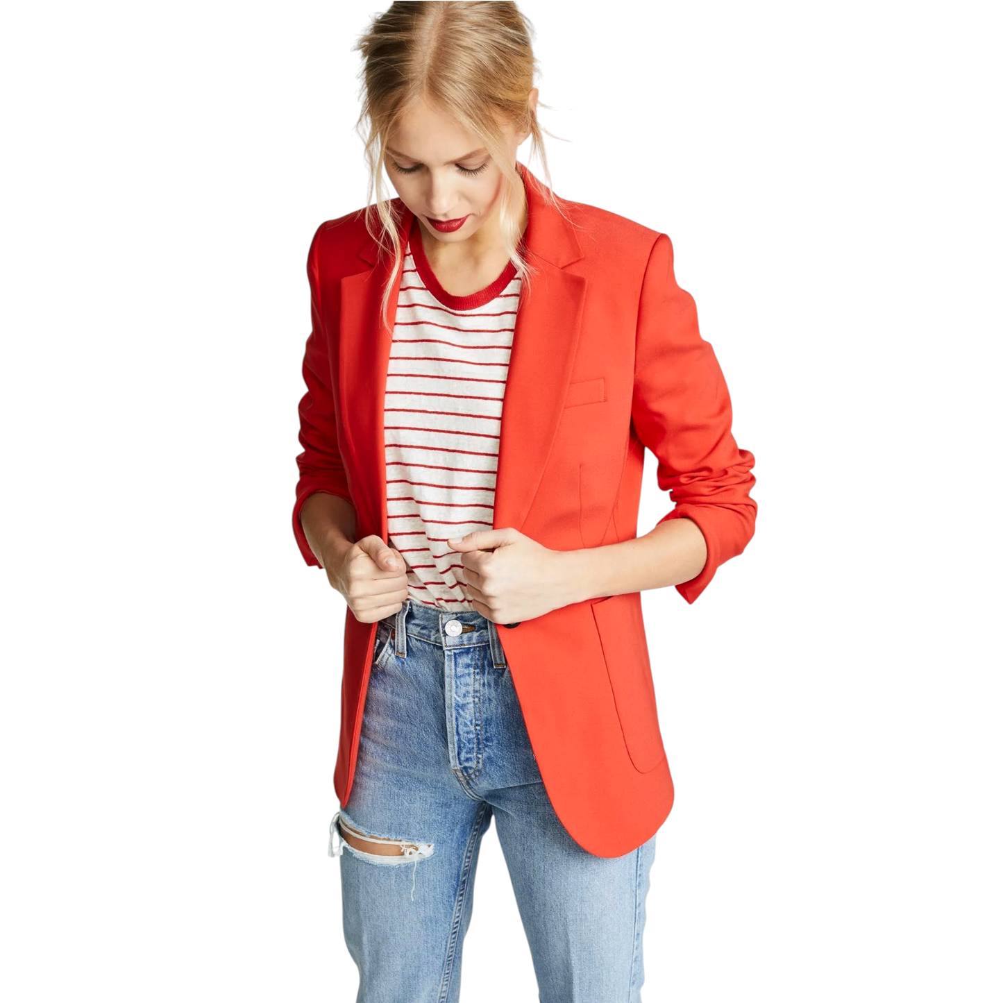 ANINE BING Schoolboy Blazer in Red XS