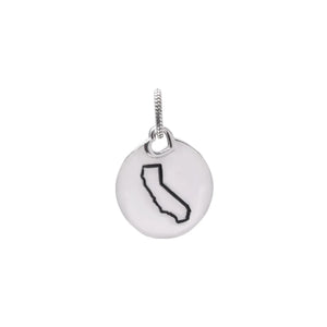 PANDORA California State Round Dangle Pendant Charm in Silver