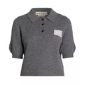 MARNI Cashmere Polo Jumper with Marni Patch in Graphite IT46|US10 - flyKAMP