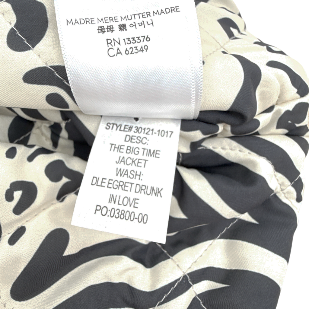MOTHER The Big Time Jacket in Egret Drunk in Love M Mother