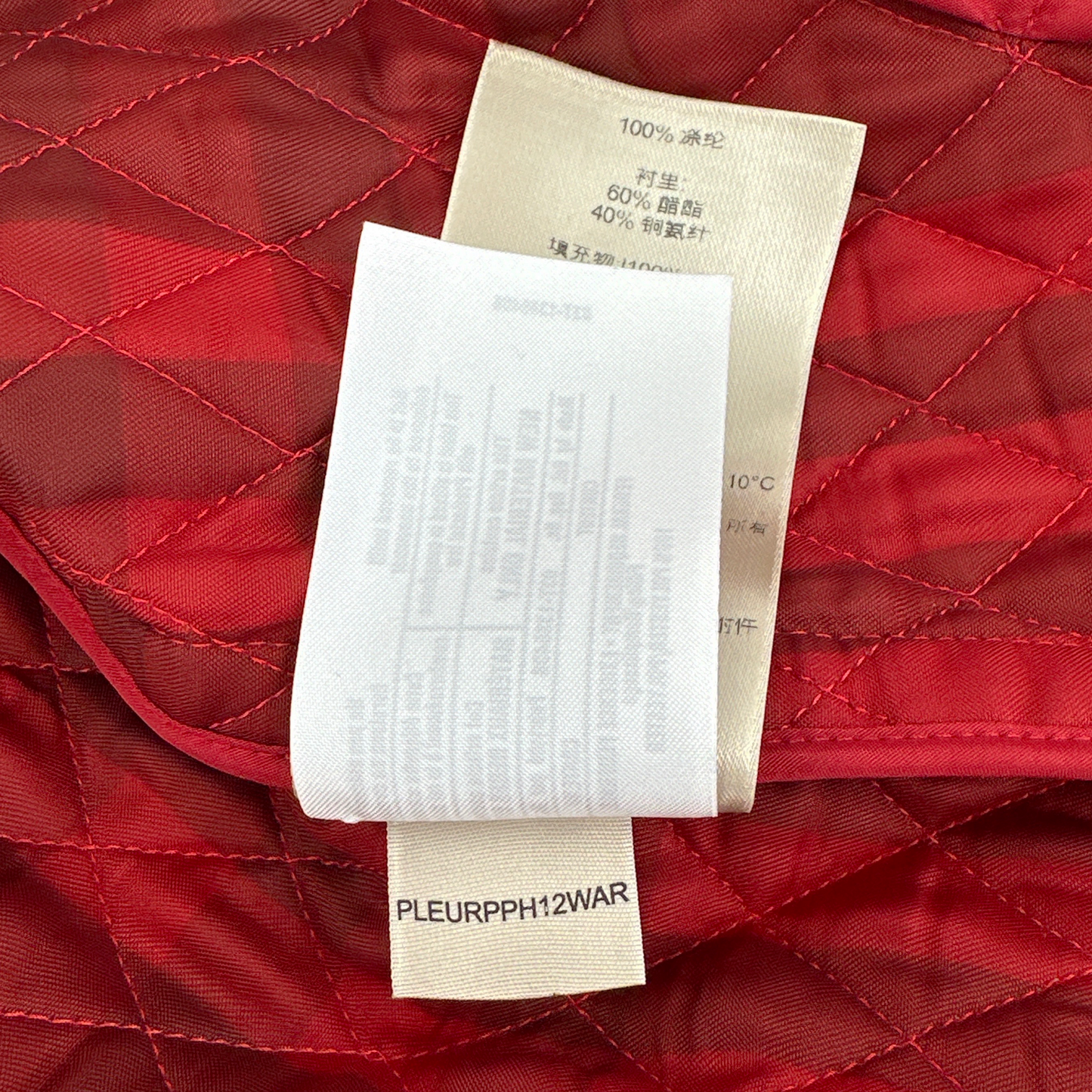 BURBERRY London Cropped Diamond Quilted Jacket in Red US10 | M