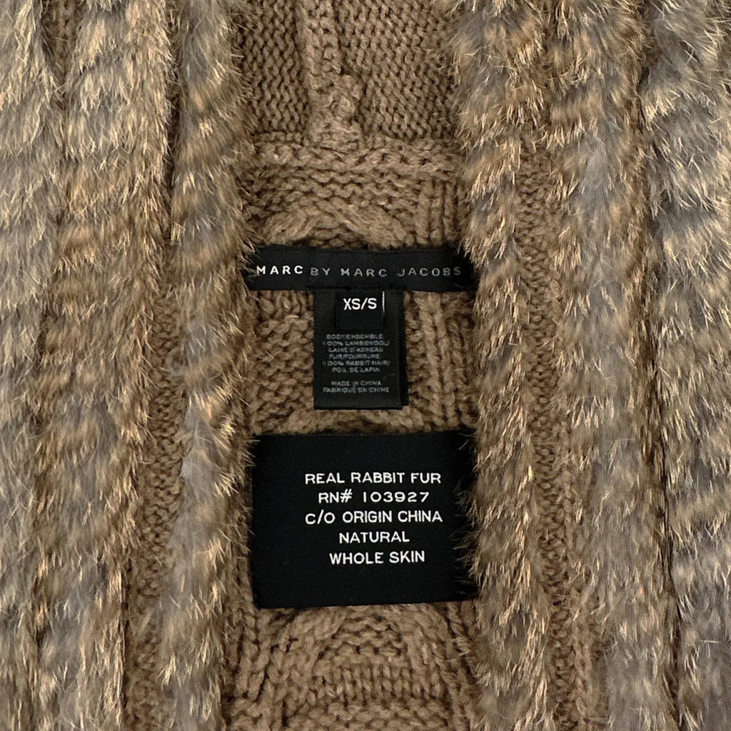 MARC by MARC JACOBS Alice Wool Rabbit Fur Vest XS/S - flyKAMP