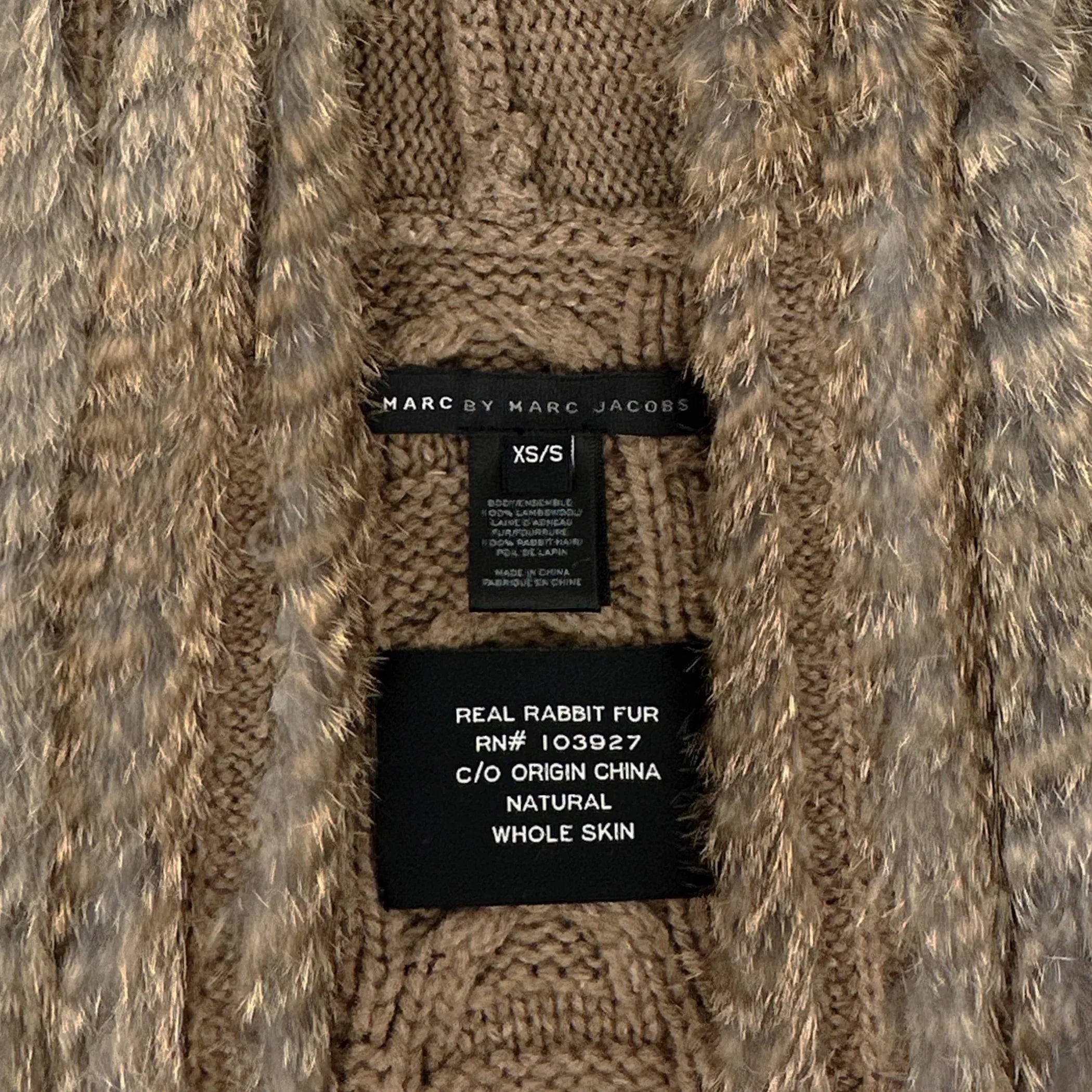 MARC by MARC JACOBS Alice Wool Rabbit Fur Vest XS/S - flyKAMP