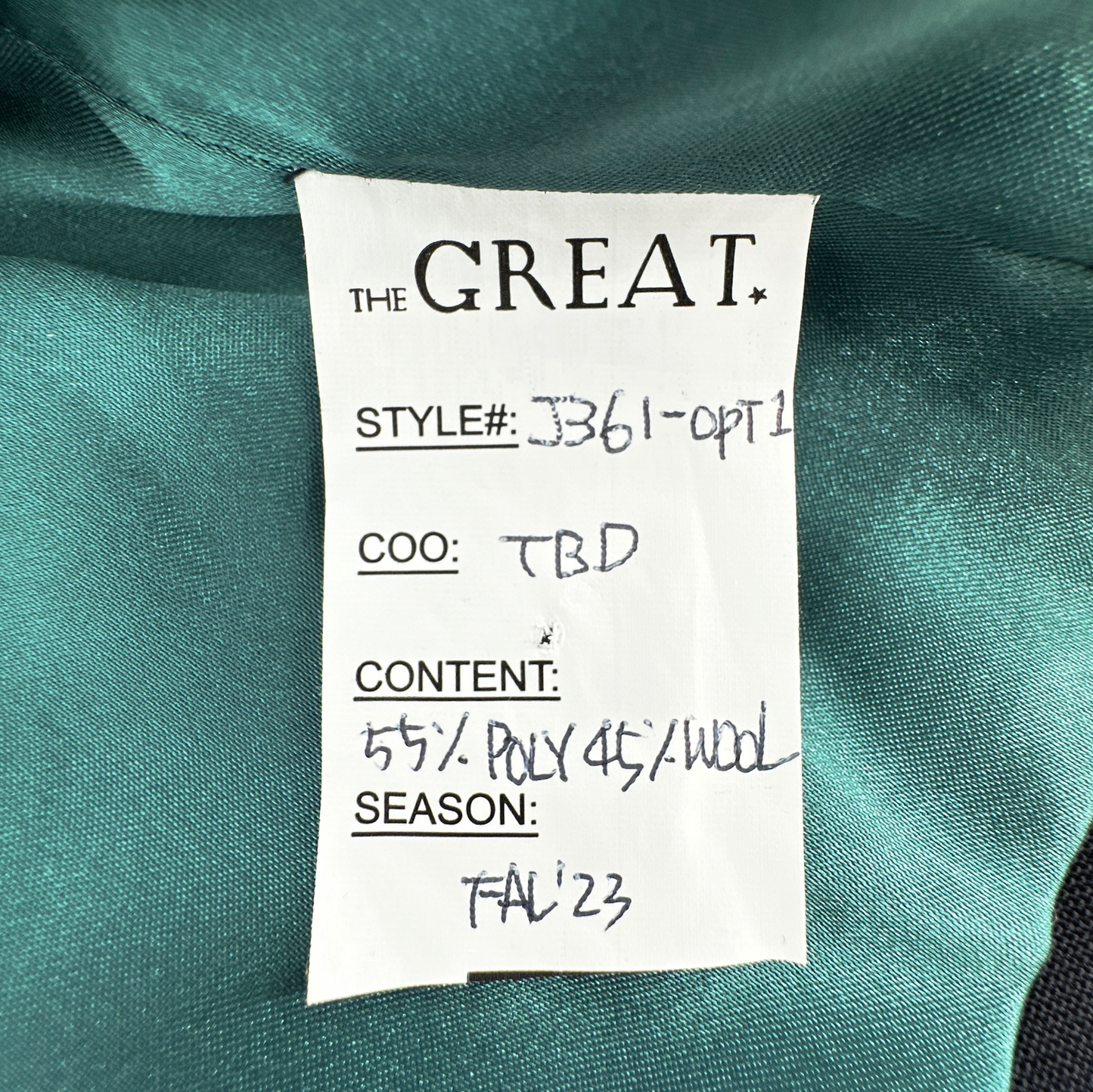 The GREAT. The Western Suiting Jacket. in Navy 1 | S