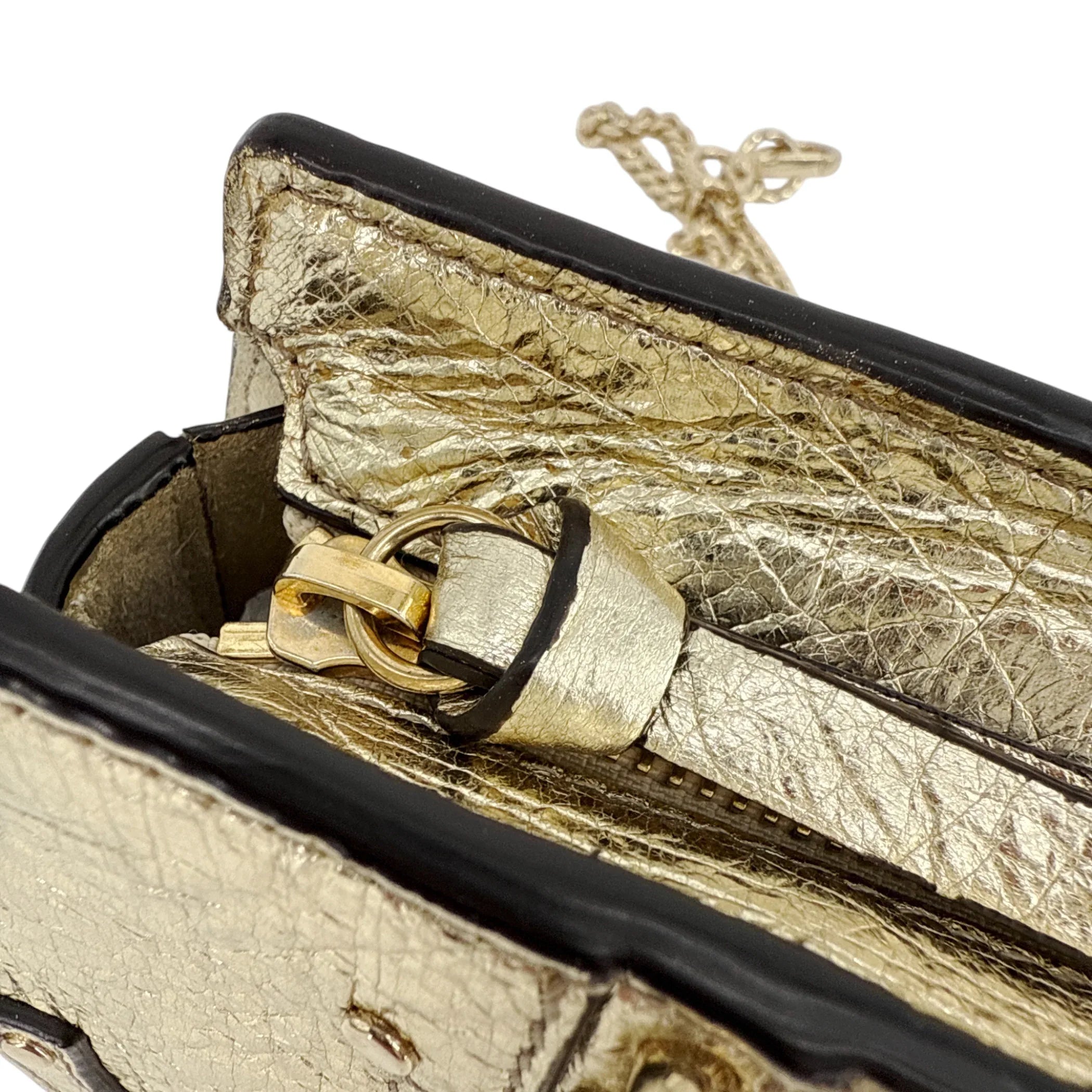 CHLOE Pixie Mini Convertible Belt Bag Metallic Gold - flyKAMP