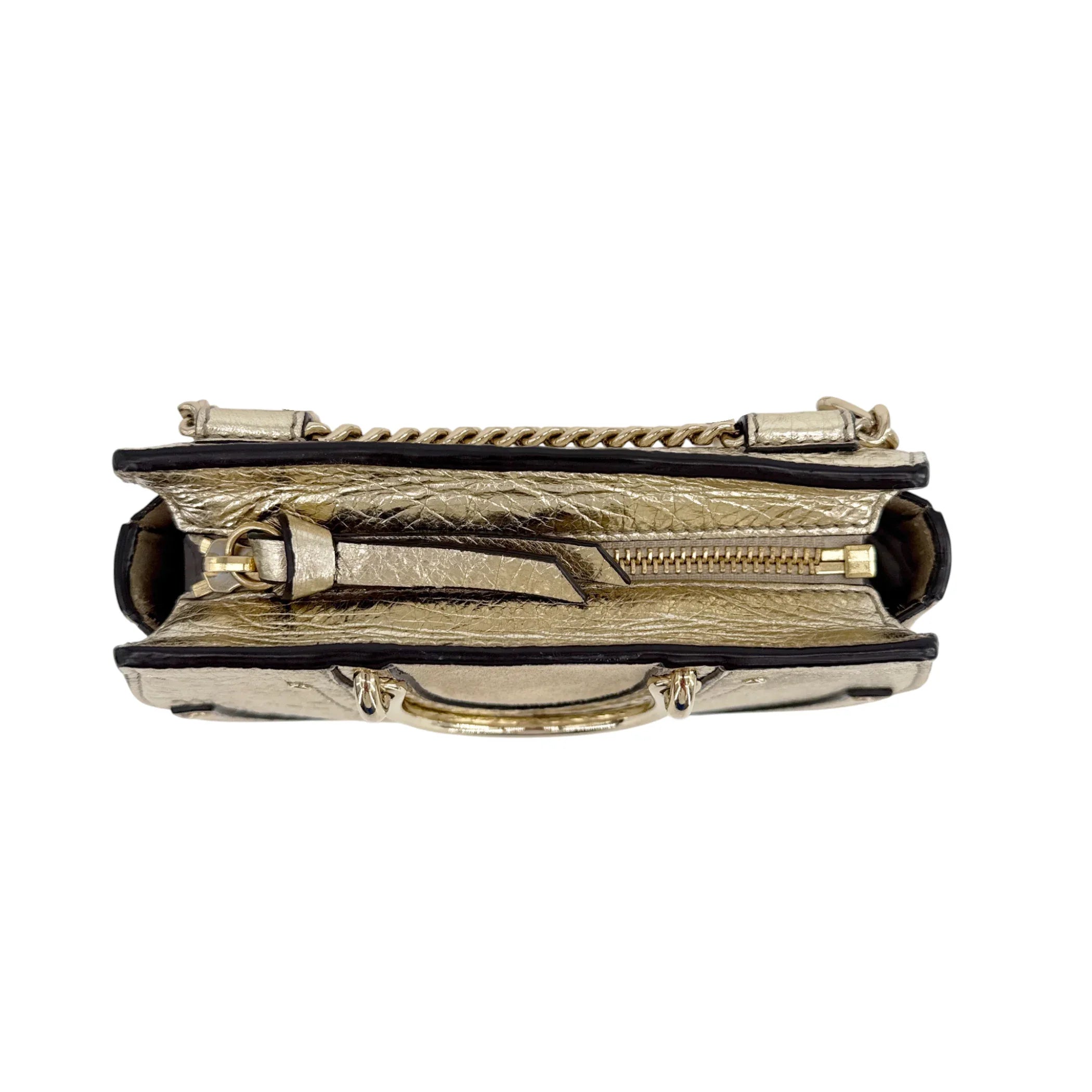 CHLOE Pixie Mini Convertible Belt Bag Metallic Gold - flyKAMP
