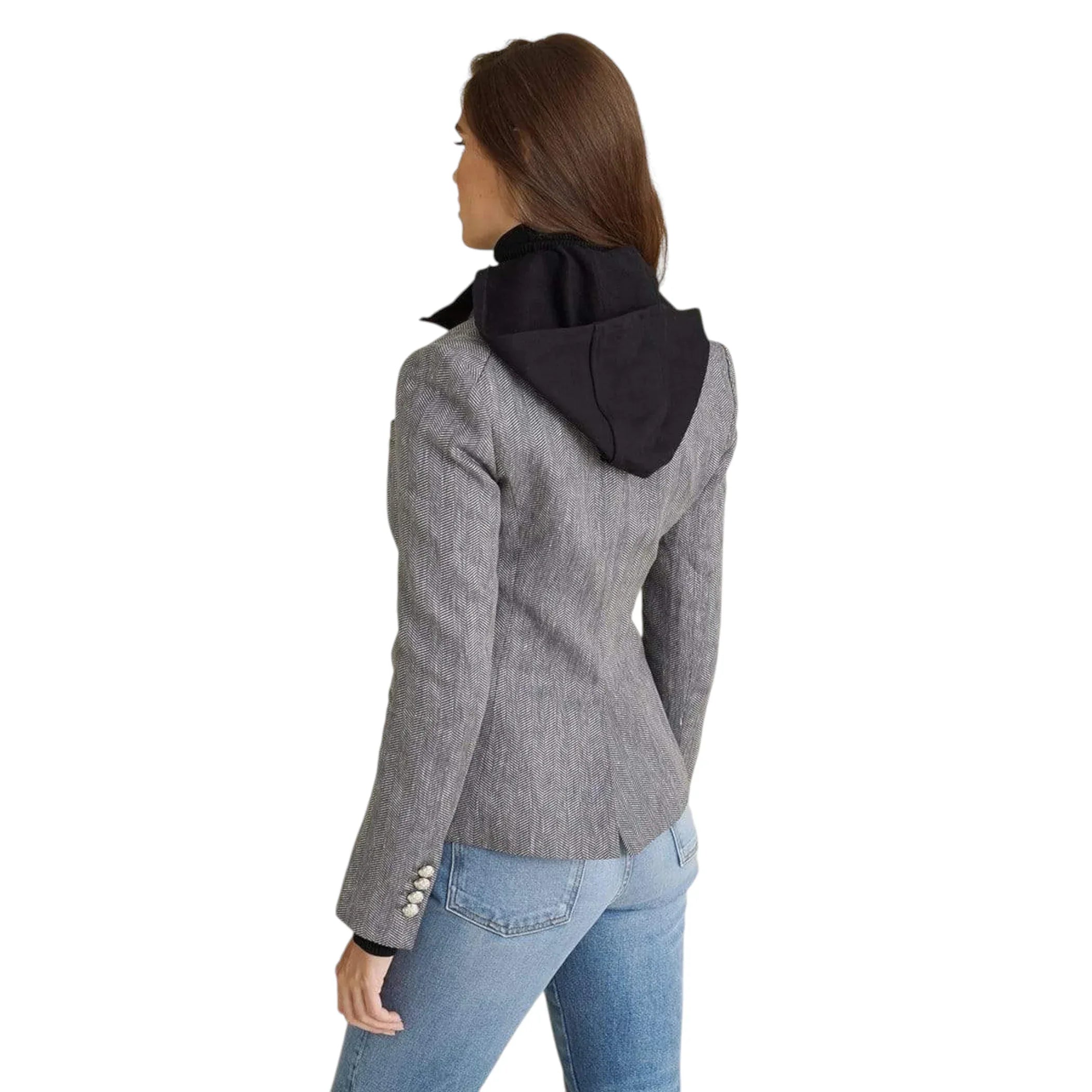 VERONICA BEARD Doni Hoodie Dickey in Black - flyKAMP